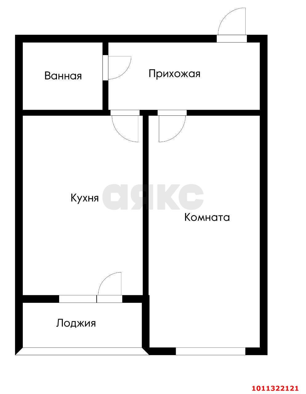 1-комнатная квартира 41 м², 3/3 эт. — фото 9