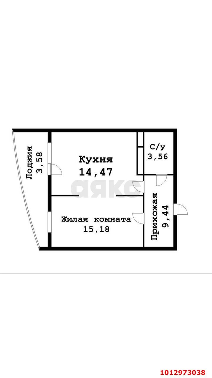 1-комнатная квартира 42 м², 19/24 эт. — фото 6