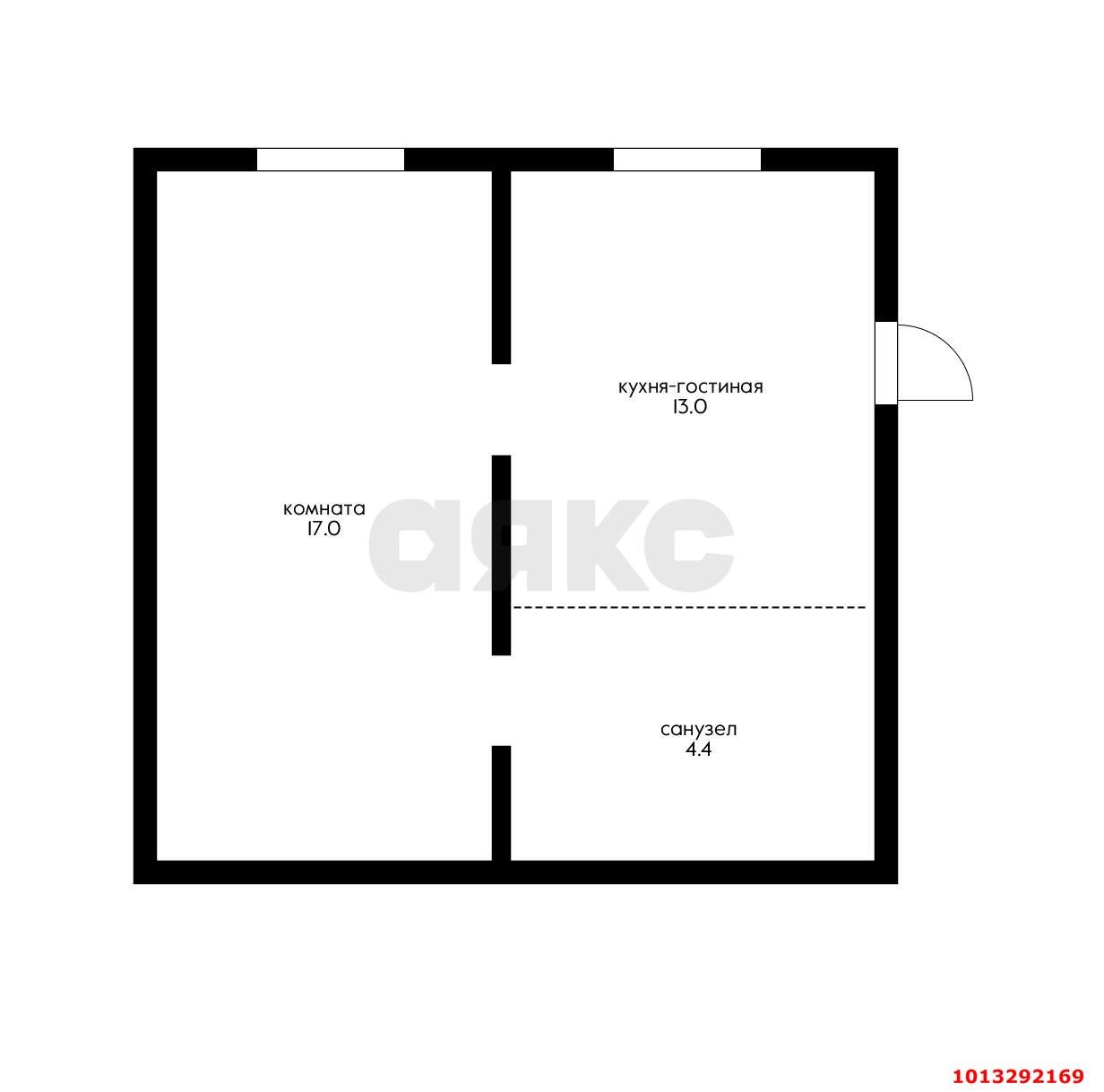 1-комнатная квартира 34 м² — фото 8