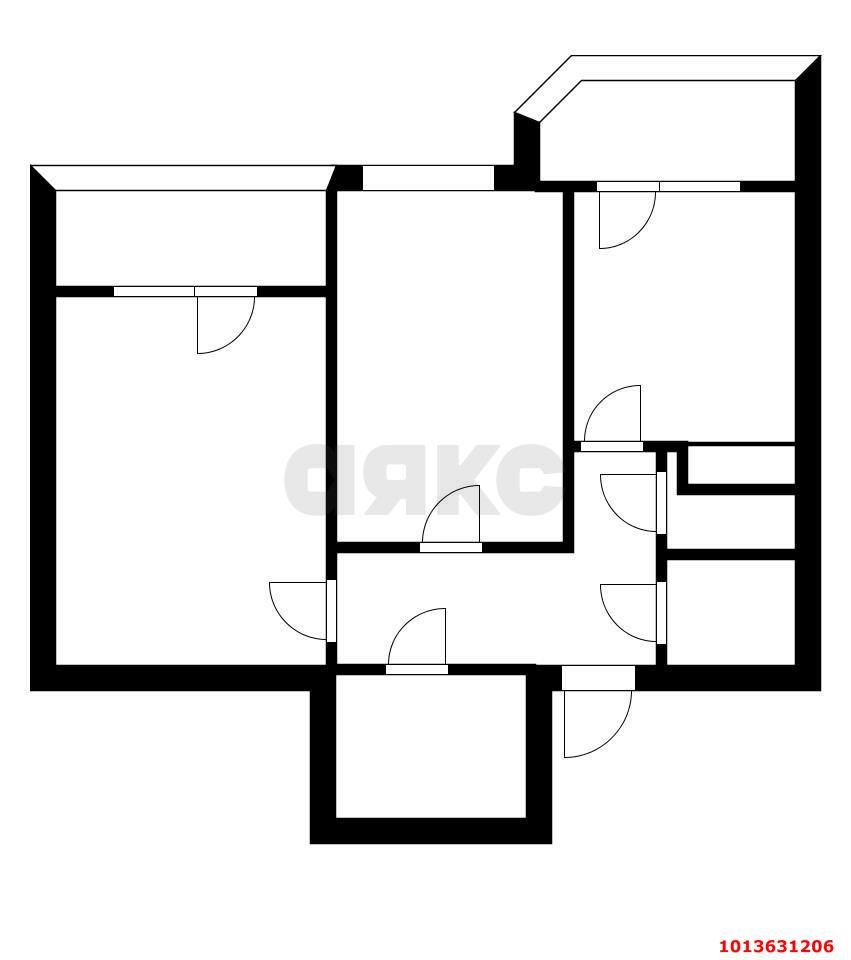 2-комнатная квартира 57 м², 12/16 эт. — фото 19