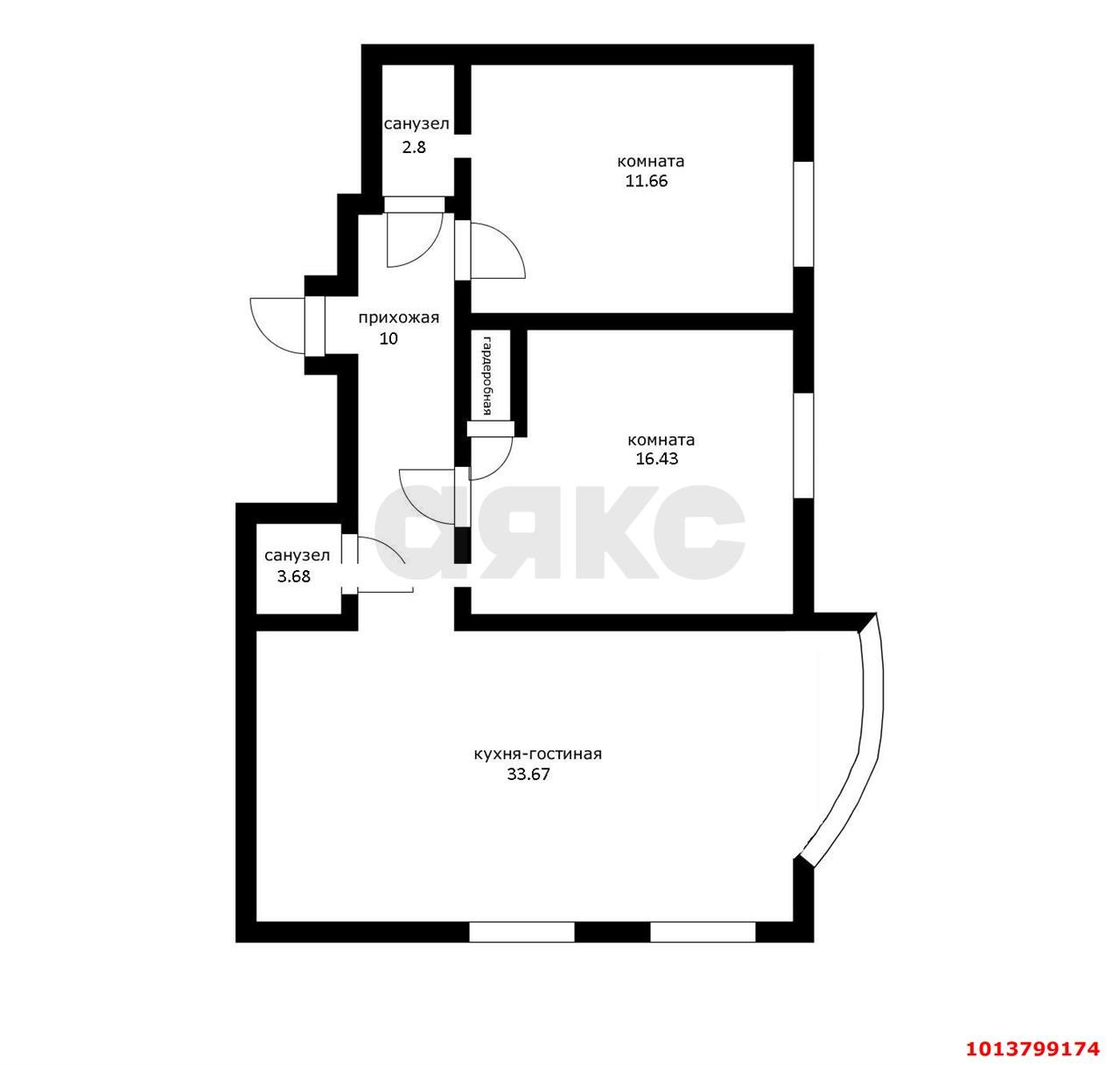 3-комнатная квартира 80 м², 14/24 эт. — фото 15