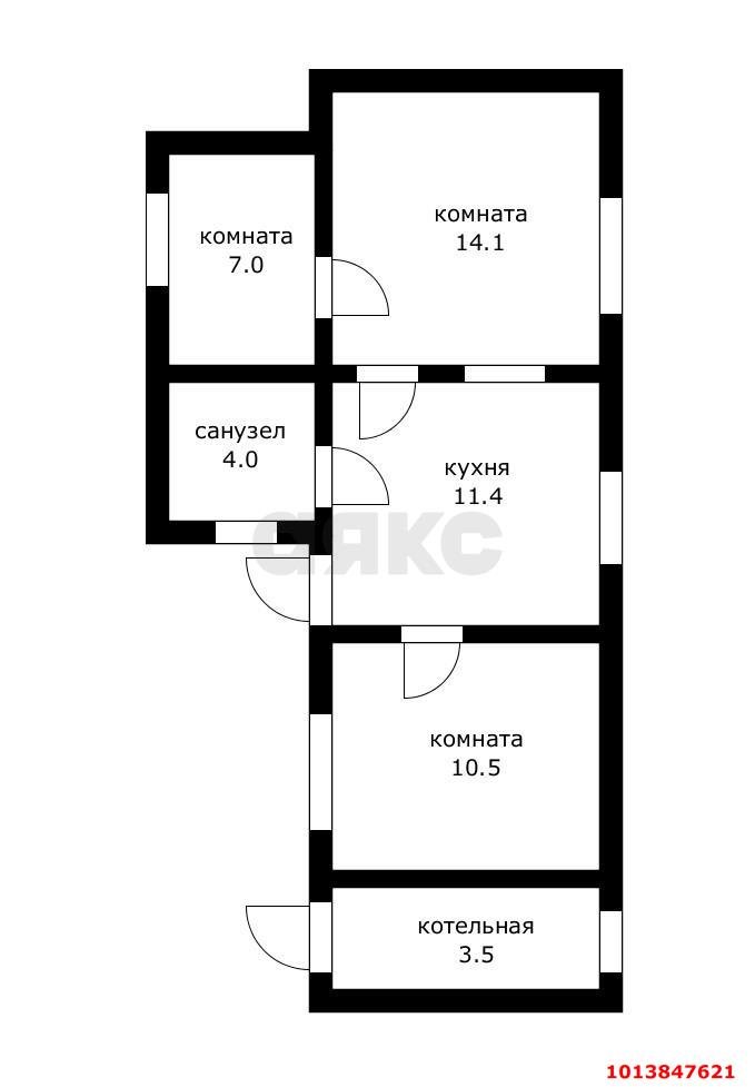 Часть дома 50 м² + 1.5 сот., 1 эт. — фото 13