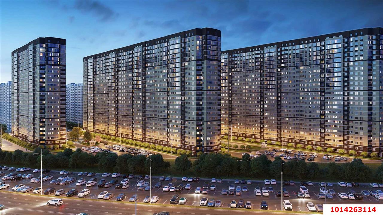 2-комнатная квартира 57 м², 24/25 эт. — фото 1