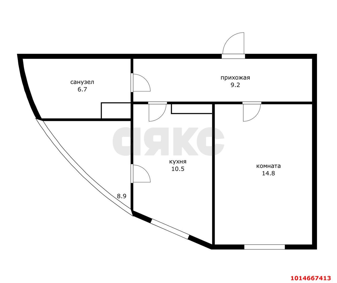1-комнатная квартира 41 м², 24/24 эт. — фото 11