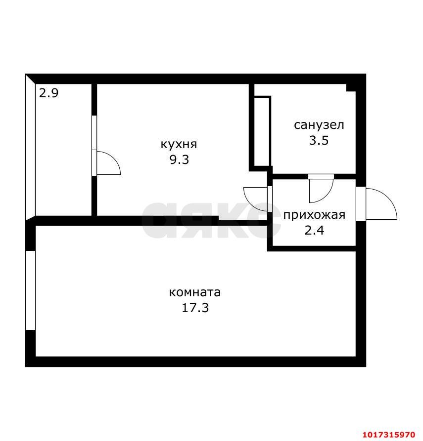 1-комнатная квартира 32 м², 16/24 эт. — фото 10