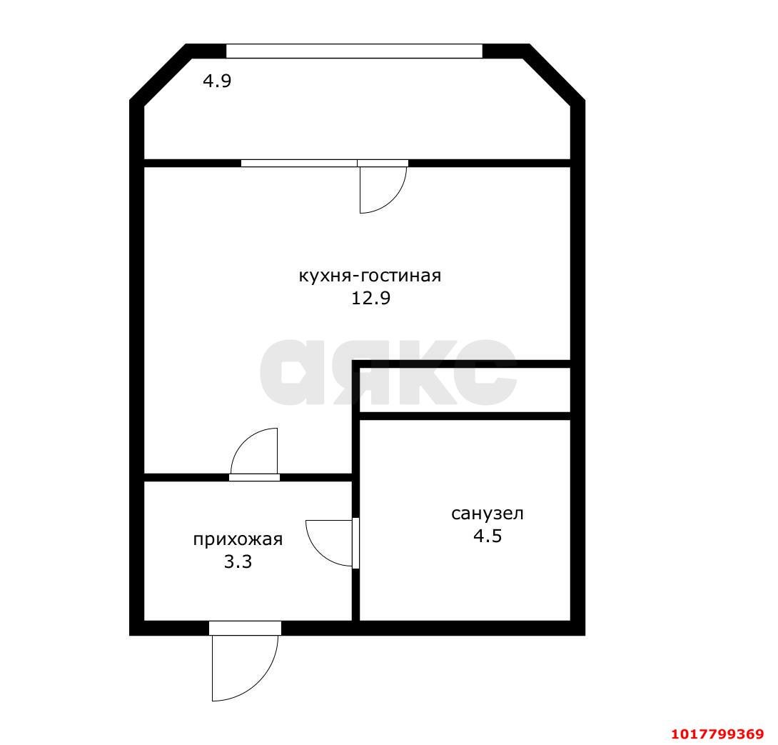 Студия 20 м², 4/5 эт. — фото 6