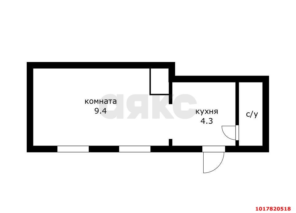 Студия 13 м², 1/1 эт. — фото 8